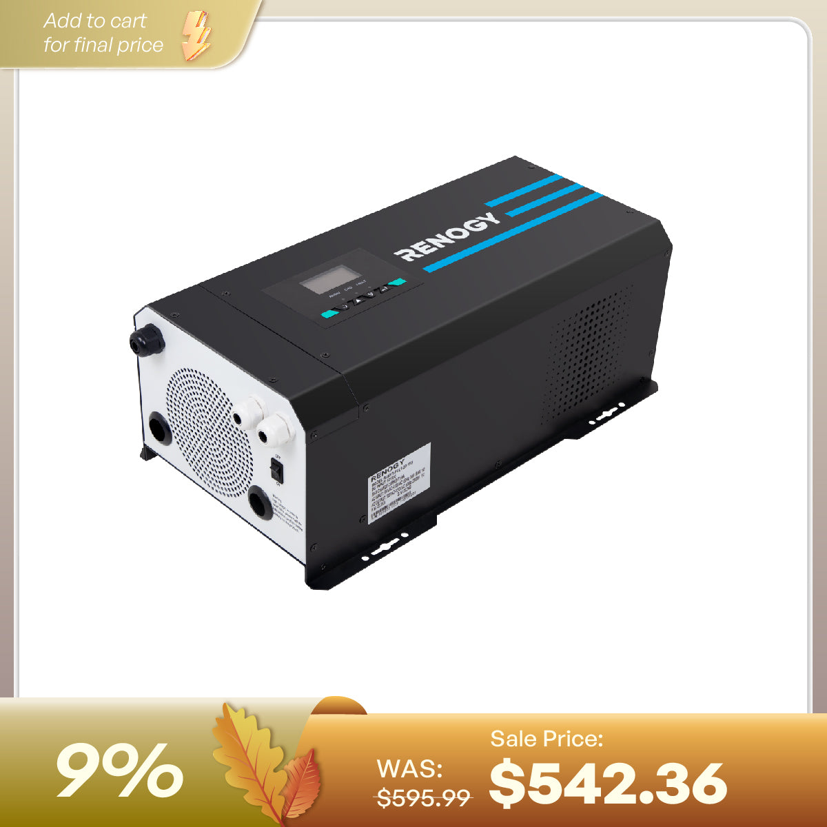 Renogy 2000W 12V Pure Sine Wave Inverter Charger - view 1
