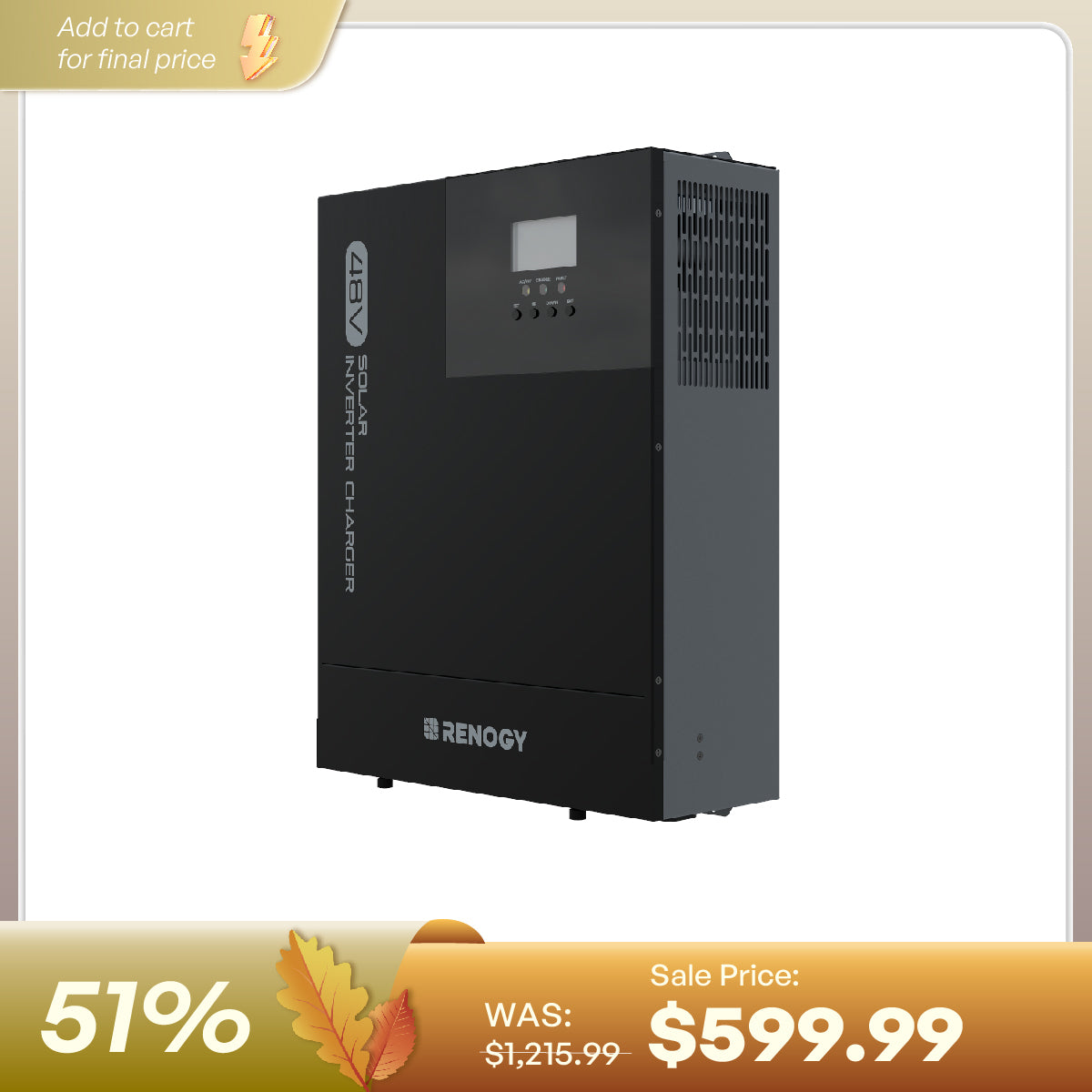 Renogy 3500W 48V Pure Sine Wave Solar Inverter Charger - view 1