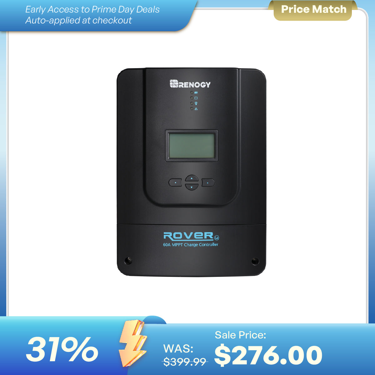 Renogy Rover 60A MPPT Solar Charge Controller - view 1