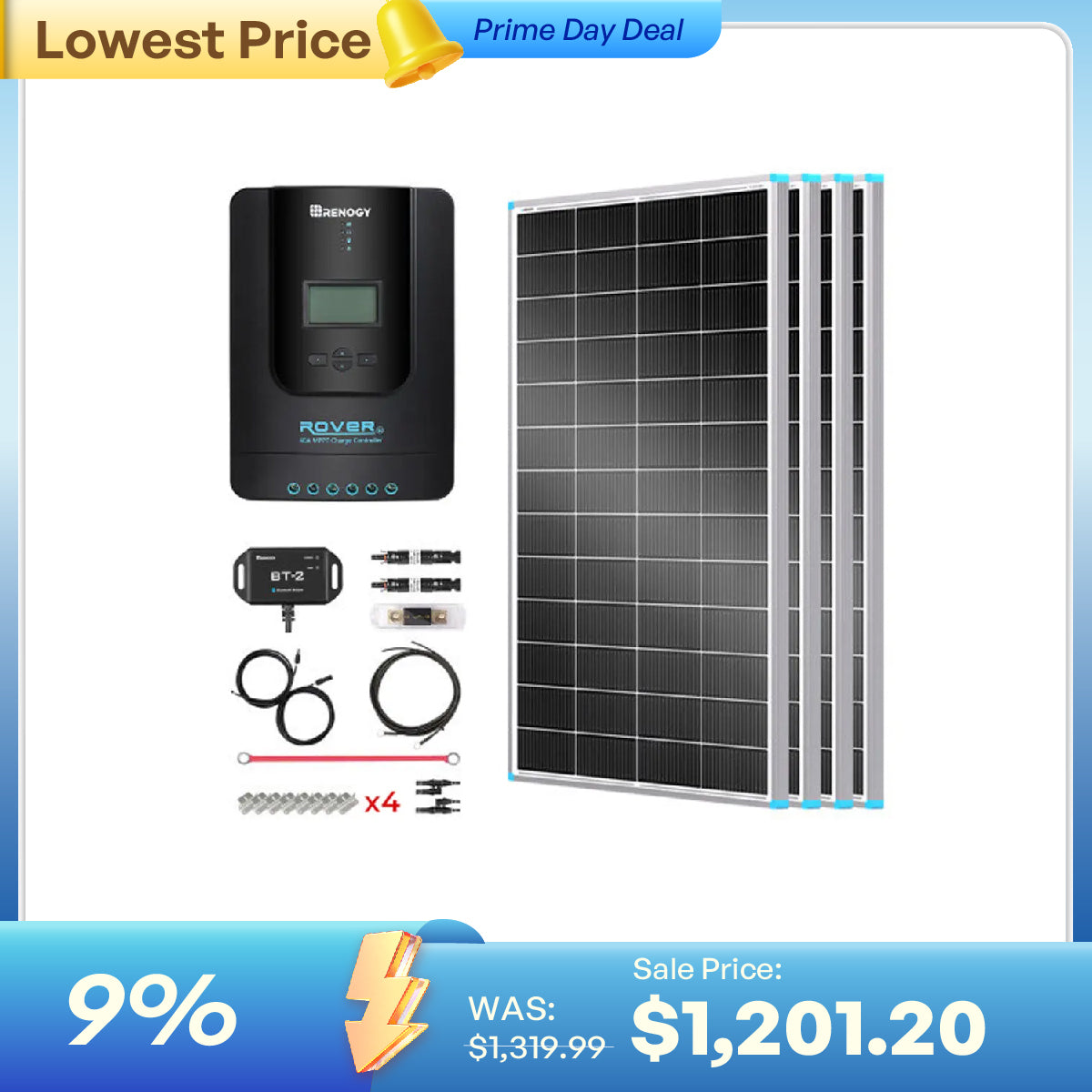 Renogy 800W 12V Essential Solar Panel Kit - view 1