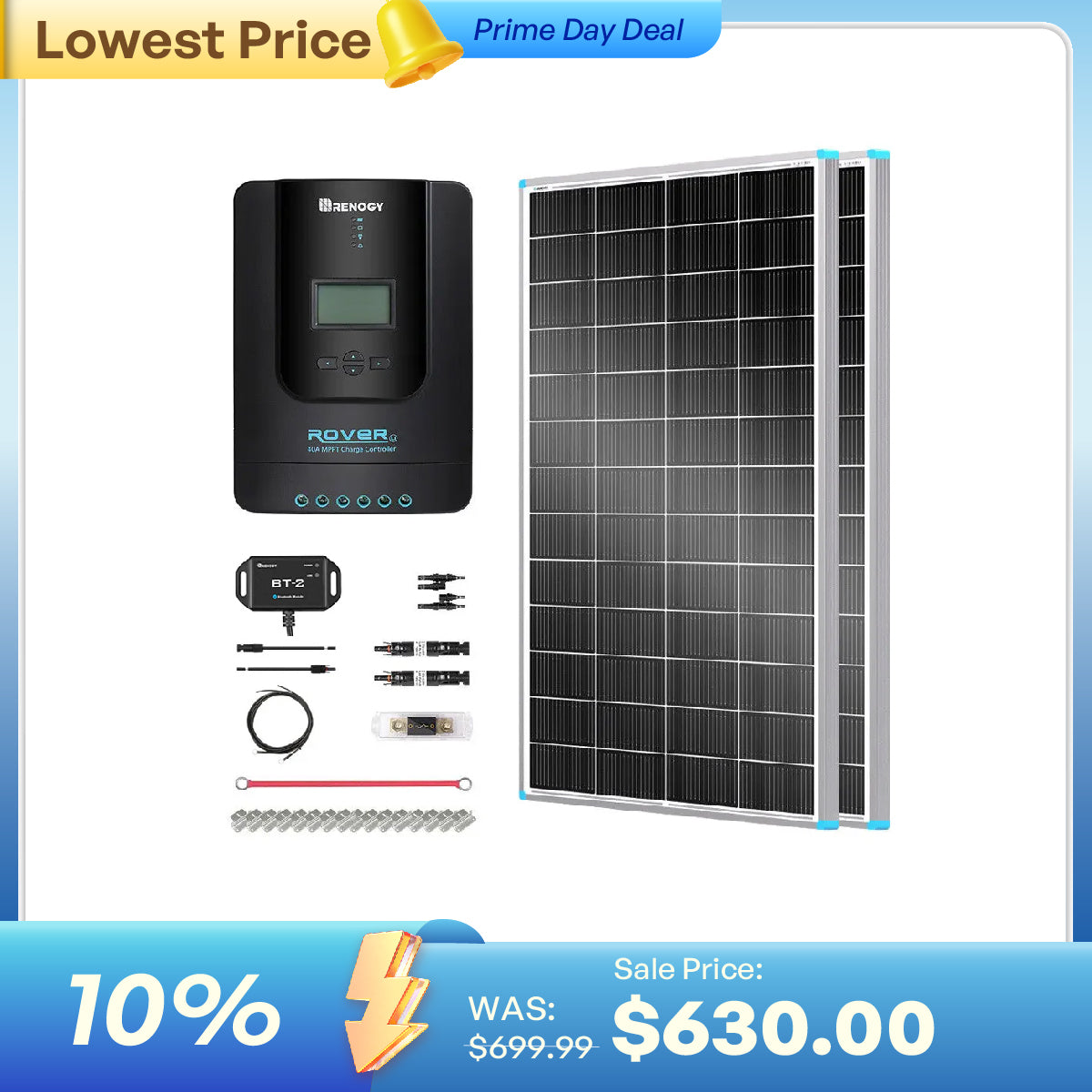 Renogy 400W 12V Starter Solar Panel Kit - view 1