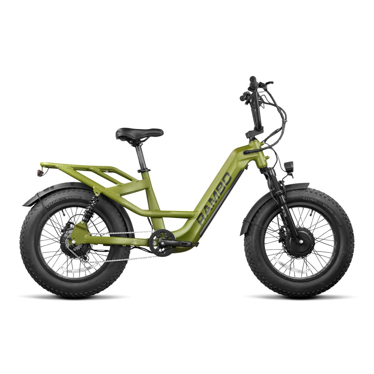 Rambo Revolt AWD Step-Thru Electric Bike | Dual 500W Bafang Motors, 140Nm, Full Suspension
