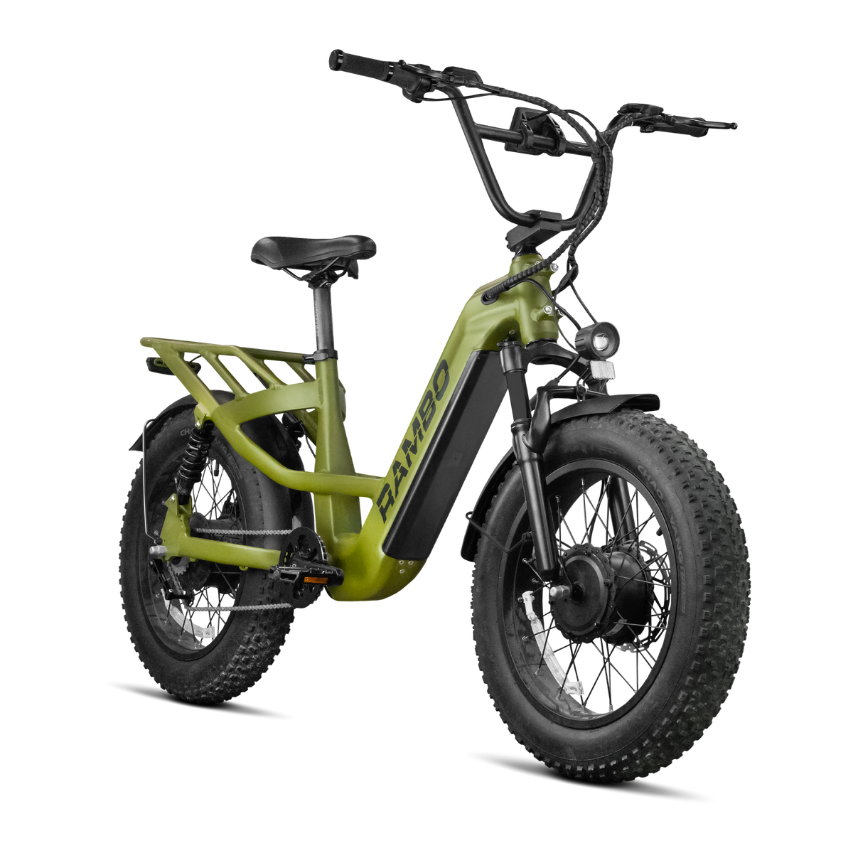 Rambo Revolt AWD Step-Thru Electric Bike | Dual 500W Bafang Motors, 140Nm, Full Suspension