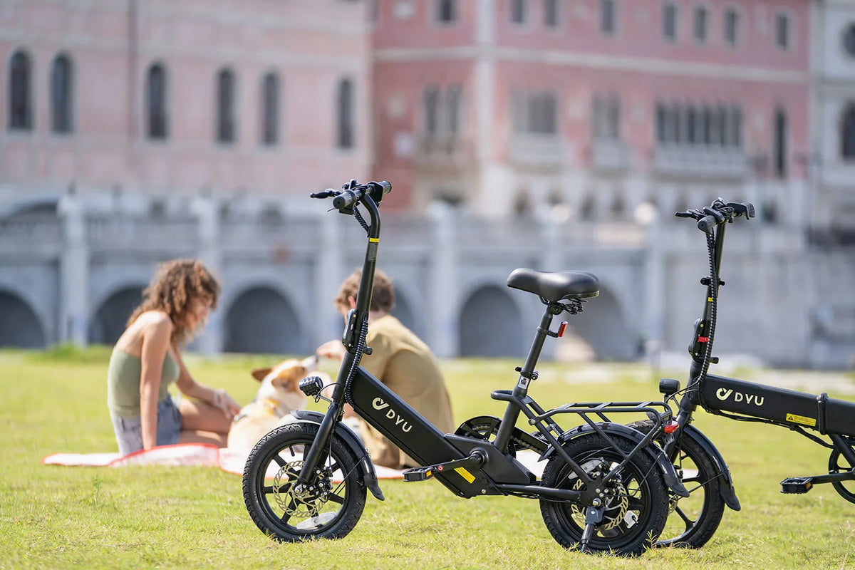 DYU C3 Folding Electric Bike | 14" Wheels, 36V Brushless Motor, Aluminum Frame, CE Certified