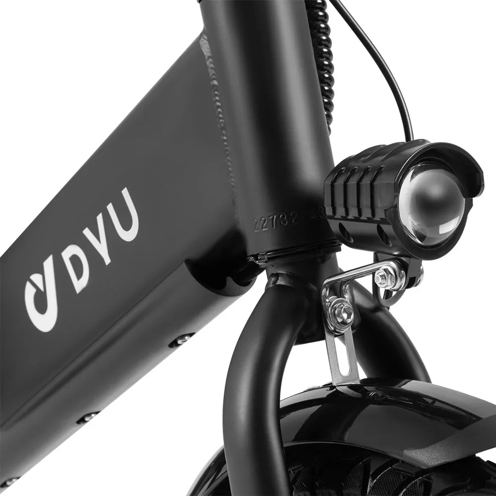 DYU C3 Folding Electric Bike | 14" Wheels, 36V Brushless Motor, Up to 60 km Range, Aluminum Frame