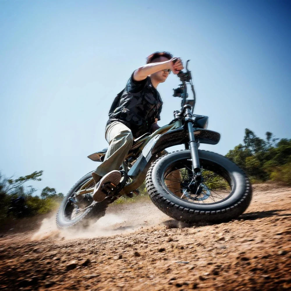 1200W Fat Tire Electric Bike | 28+ MPH, Dual Suspension, 30+ Mile Range, 350 lb Capacity