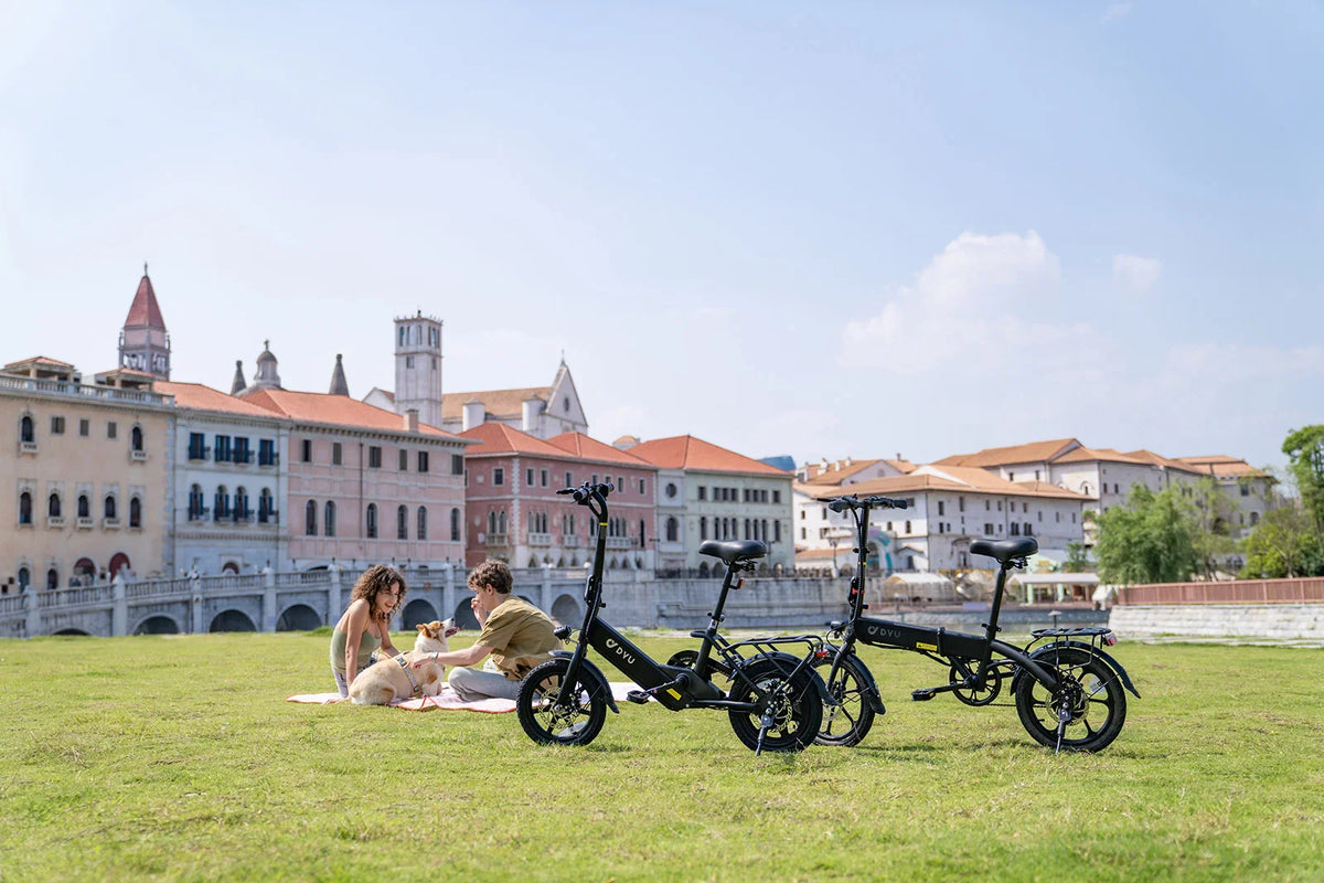 DYU C3 Folding Electric Bike | 14" Wheels, 36V Brushless Motor, Aluminum Frame, CE Certified