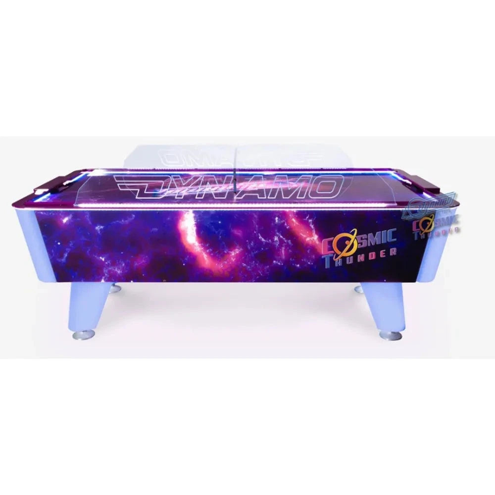 Dynamo Cosmic Thunder 7-Foot LED Air Hockey Table | Backlit Rails, Electronic Scoring, Sound Effects