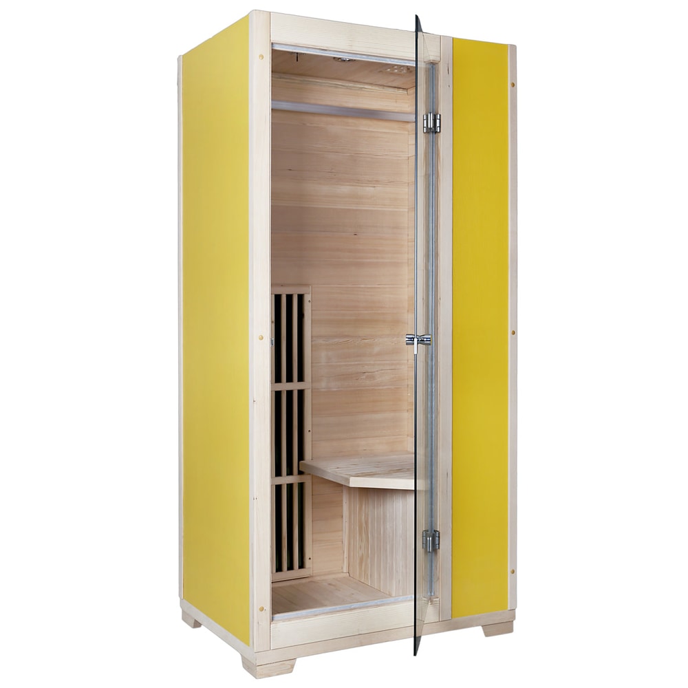 Blisspod Vienna 1-Person Far Infrared Sauna | Low EMF Carbon Heaters, Canadian Hemlock, 4 Colors