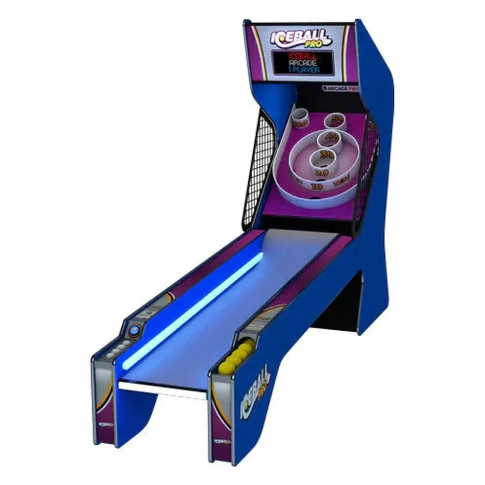 ICE Ice Ball Pro Alley Roller Arcade Game | Skee-Ball Style, RGB LED Lighting, 27 Color Combinations