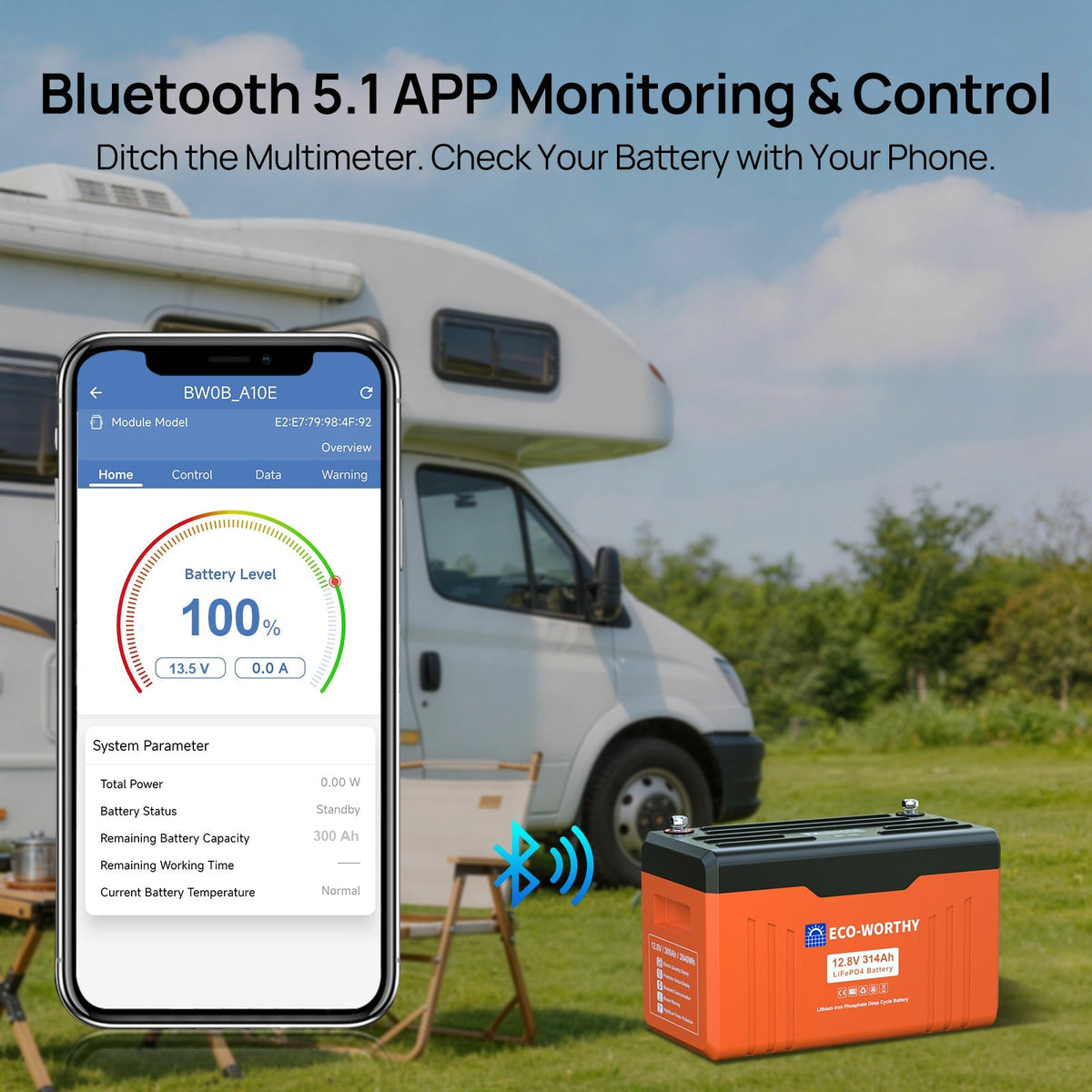 ECO-WORTHY EnergyTrek 12V 314Ah LiFePO4 Battery - view 8