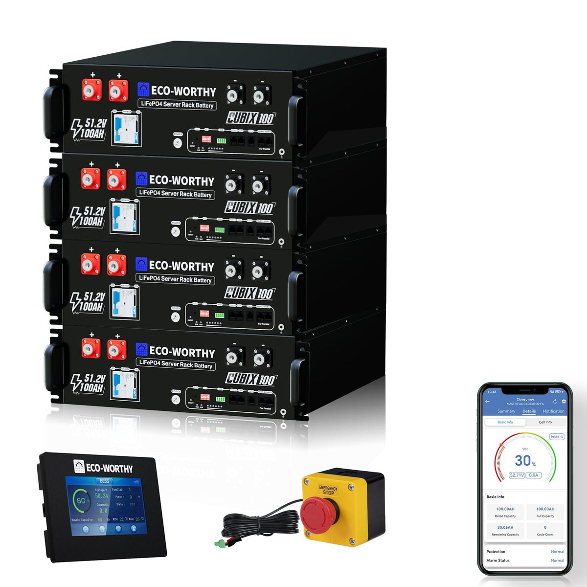 ECO-WORTHY Cubix100 48V 100Ah Server Rack Battery - view 14