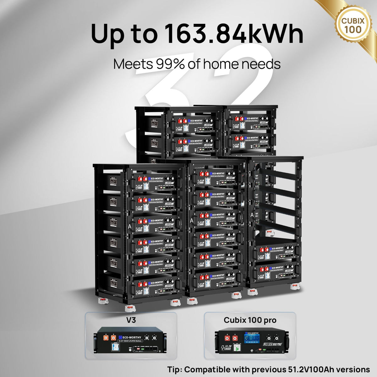 ECO-WORTHY Cubix100 48V 100Ah Server Rack Battery - view 7