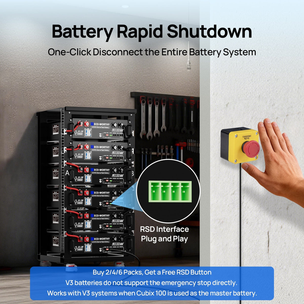 ECO-WORTHY Cubix100 48V 100Ah Server Rack Battery - view 6