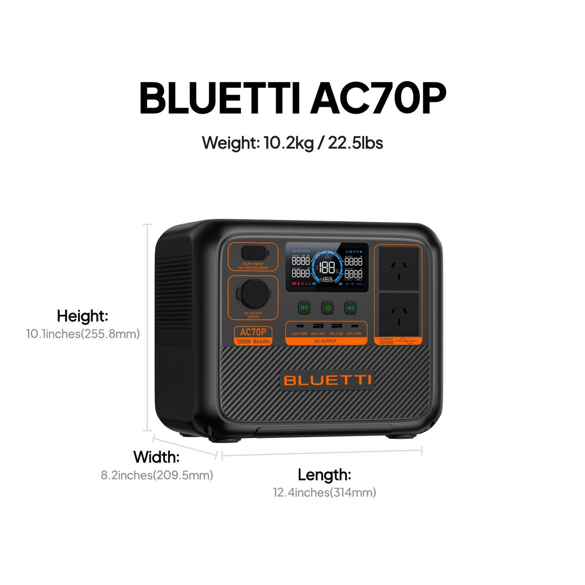 BLUETTI Premium 80 (AC70P) Portable Power Station - view 2