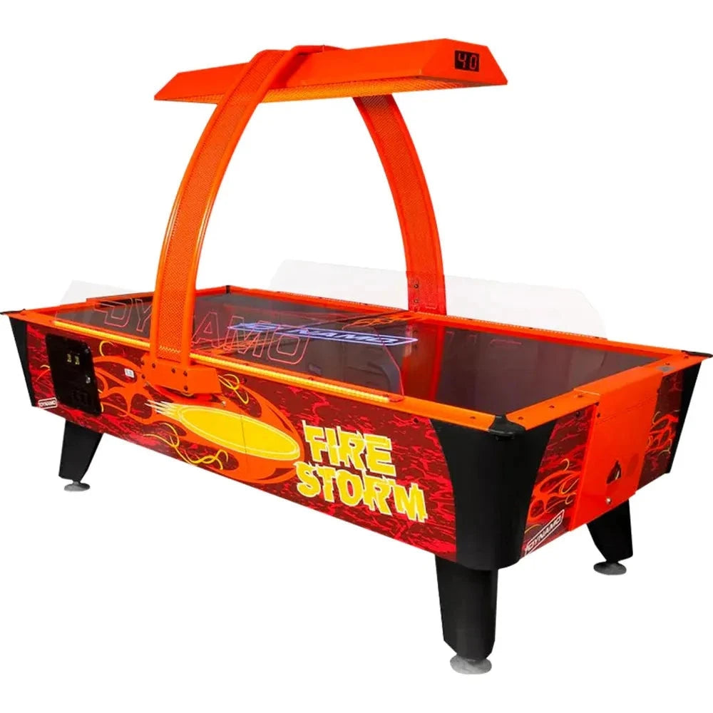 Dynamo Fire Storm Home Air Hockey Table | Interactive LED Lighting, Overhead Electronic Scoring