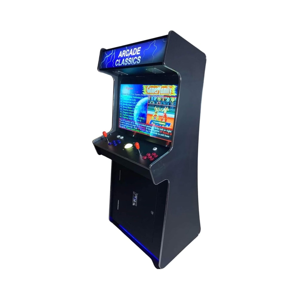 Full-Size 2-Player Upright Arcade Machine with 4,500 Games and 2 Shooting Guns | Trackball, 3/4" Plywood