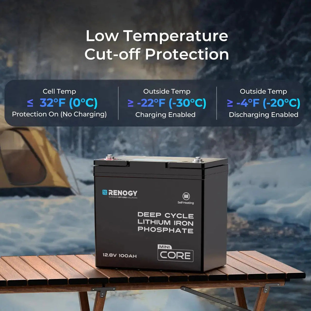 Renogy Core Mini 12V 100Ah DuoHeat LiFePO4 Battery - view 11