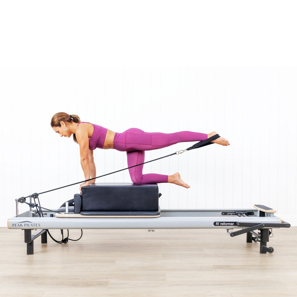 Peak Pilates fit Reformer with Long/Short Box | Studio Height, Stackable, Transport Wheels