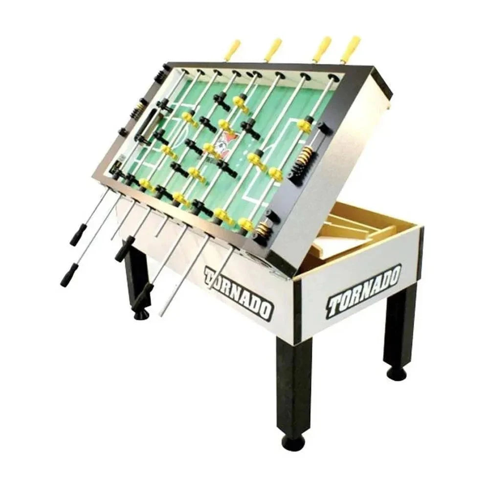 Tornado T-3000 Platinum Home Foosball Table by Dynamo | Tournament Spec, 1-Man or 3-Man Goalie