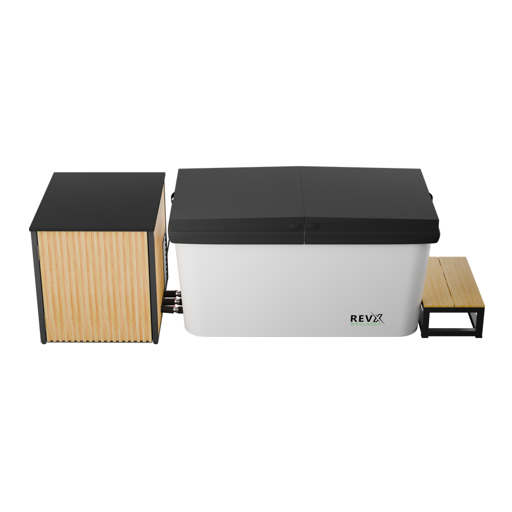 RevX Acrylic X Tub Cold Plunge + LUX High Performance Chiller and Filtration System