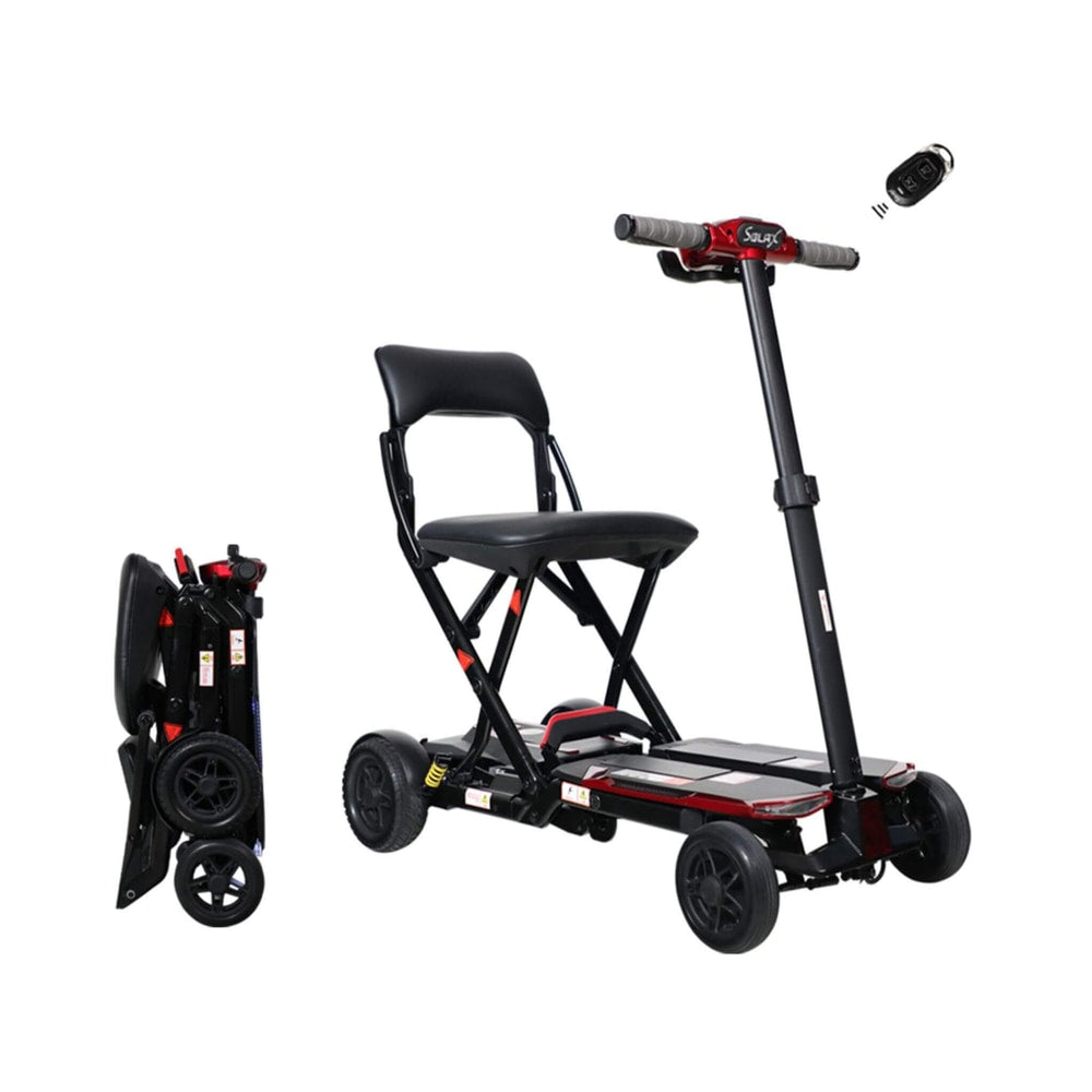 Ultra Lightweight 4-Wheel Folding Mobility Scooter with Remote | 43 lb Frame, 10-Mile Range, 275 lb Capacity