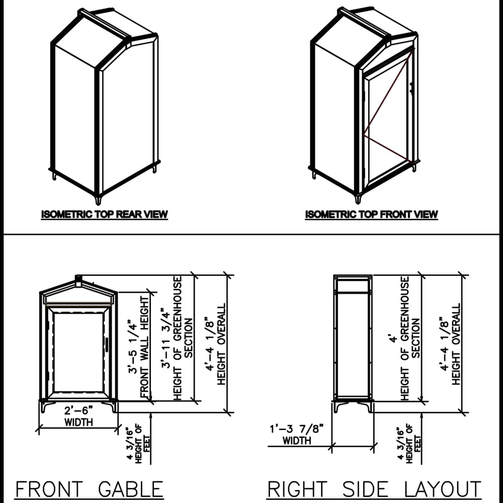 Janco Garden Curio Indoor/Outdoor Mini Greenhouse Cabinet | Aluminum Frame, Glass or Lexan, Lifetime Warranty