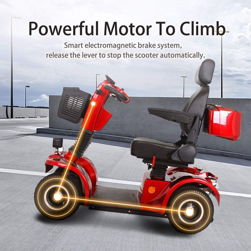Zvg 4-Wheel Heavy-Duty All-Terrain Mobility Scooter | 500W Motor, 48V 20Ah, 20-25 Mile Range, 350 lb