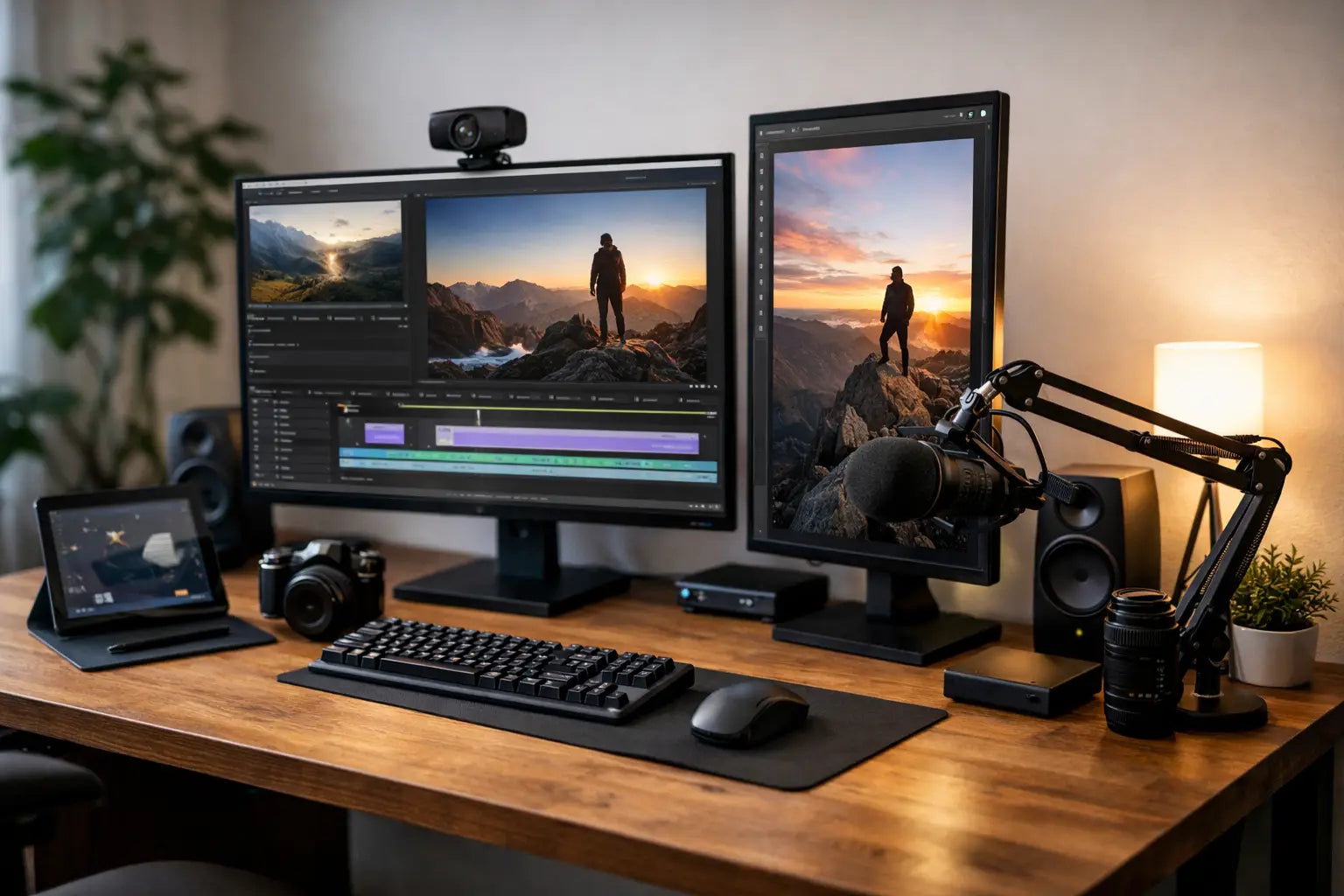 Creator Desk Setup Example That Works
