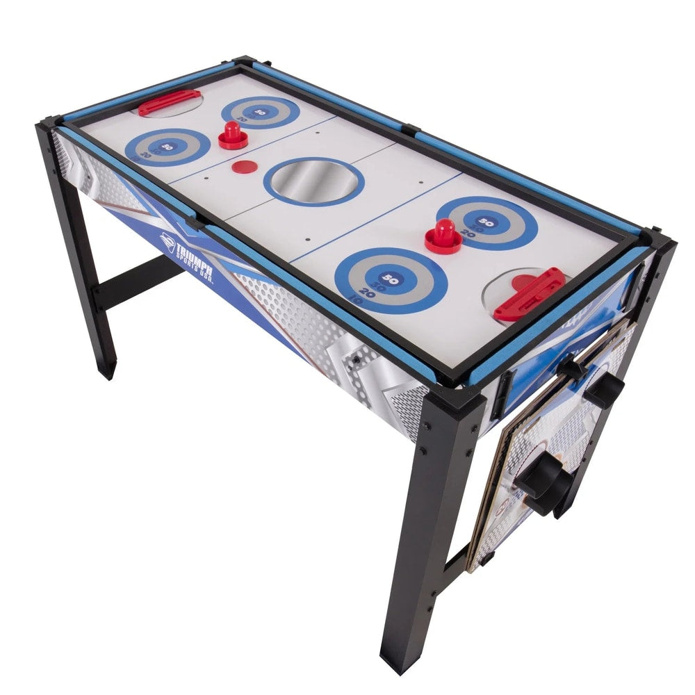 13-In-1 Combo Game Table Includes Basketball, Table Tennis, Billiards, Push Hockey, Launch Football, Baseball, Tic-Tac-Toe, and Skee Bean Bag Toss
