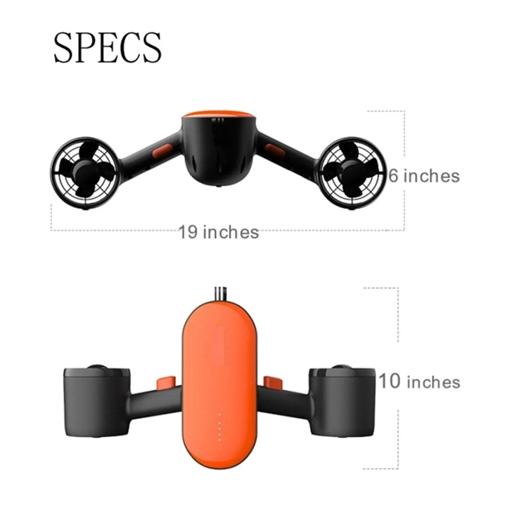 Swimming Underwater Scooter Propeller Electric Diving Motor Fins Jet Ski Underwater Drone Gear for Fishing Snorkeling ,Enhanced Propulsion