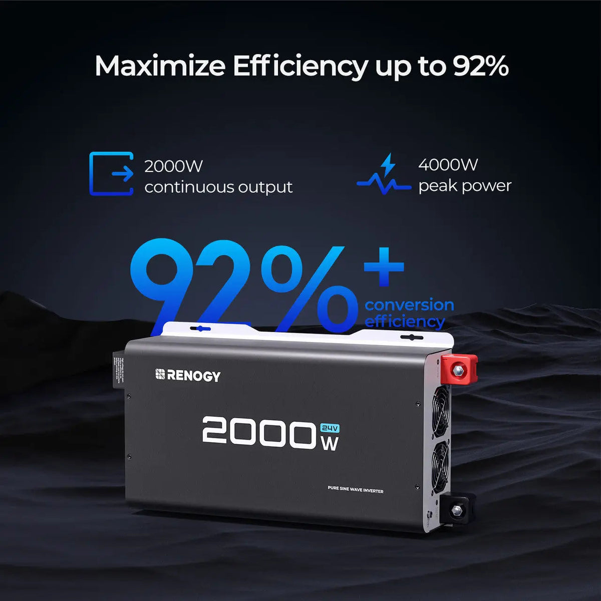 Renogy 2000W 24V Pure Sine Wave Inverter - view 6