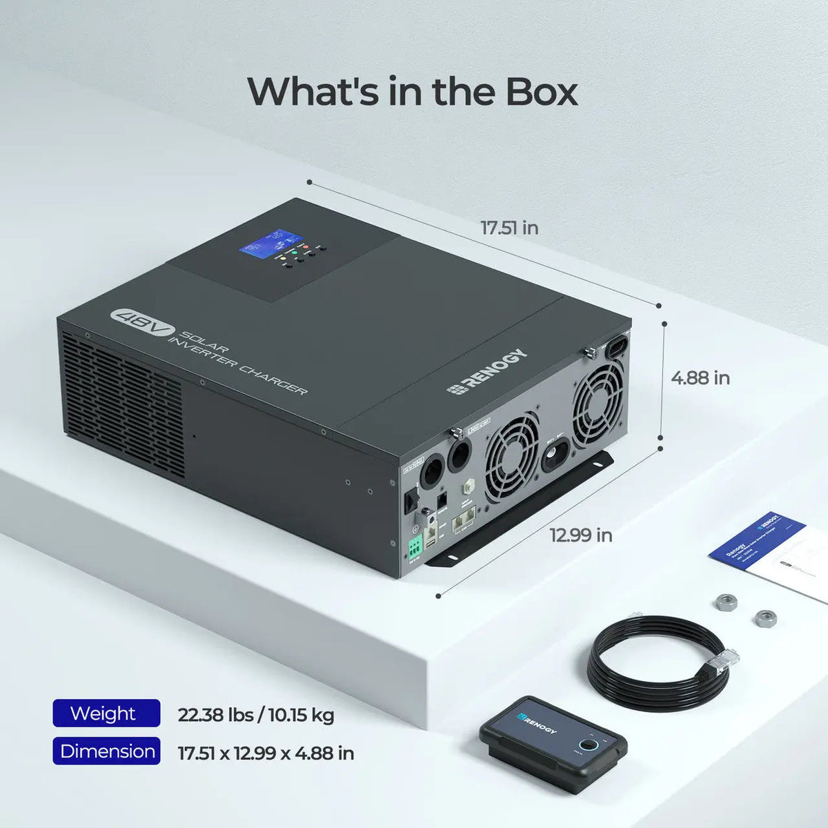 Renogy 3500W 48V Pure Sine Wave Solar Inverter Charger - view 3