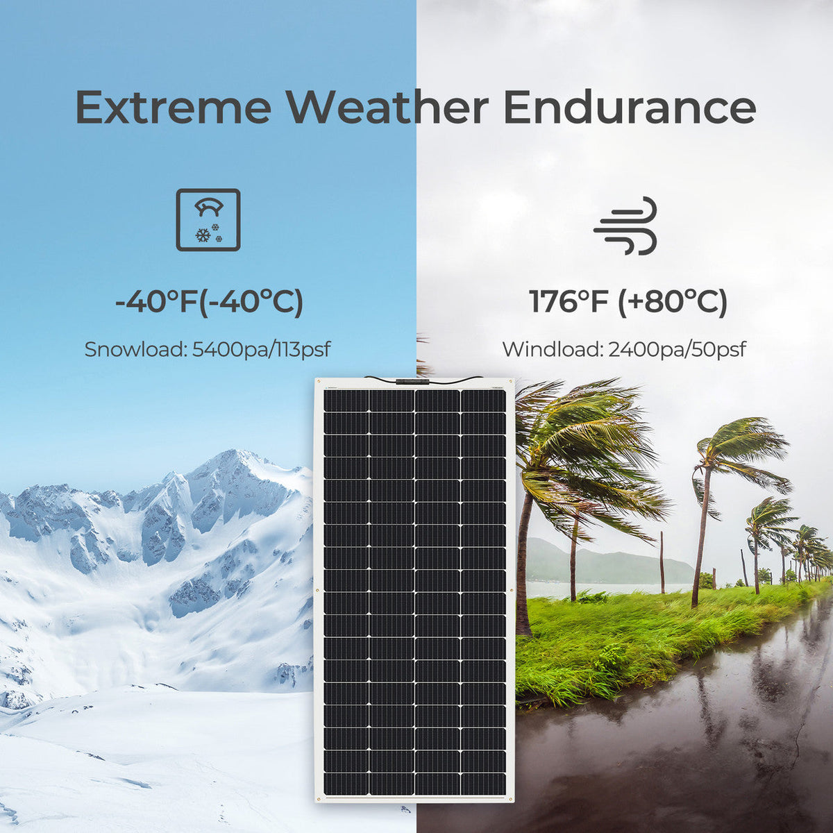 Renogy 200W 12V Flexible Monocrystalline Solar Panel - view 7