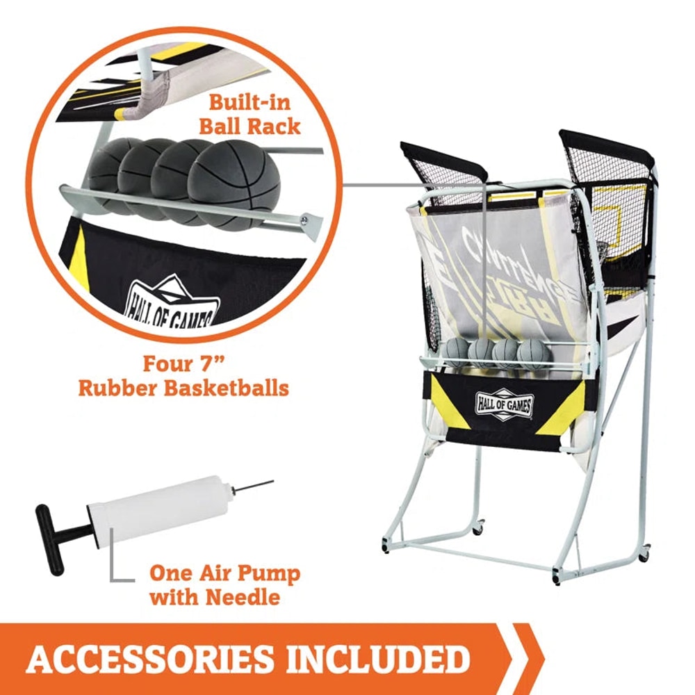 Xtra Long Shot Ez-Fold Premium Arcade Game with Built-In 4-Ball Storage Rack