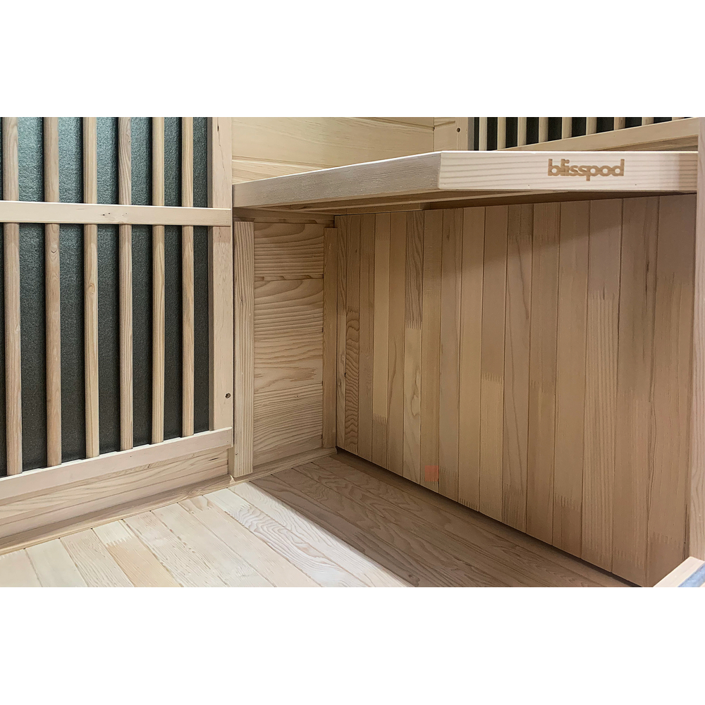 Blisspod | Vienna | Far Infrared Sauna | Canadian Hemlock Very Low EMF | 72.8"H x 35.4"W x 25.6"D | 1 Person