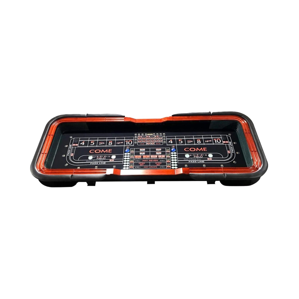 12FT Casino Style Craps Table With Full Drink Rail And Cushion Rim Cover (SAK35098)