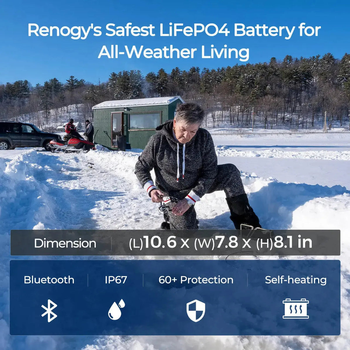 Renogy 12V 200Ah Pro Smart LiFePO4 Battery - view 3