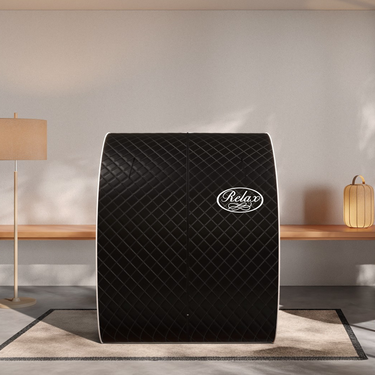 Relax Black Pro Portable Far Infrared Sauna | Dual FIR System, Silver-Lined Tent, Fast Heat-Up