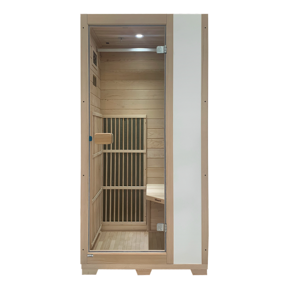 Blisspod | Vienna | Far Infrared Sauna | Canadian Hemlock Very Low EMF | 72.8"H x 35.4"W x 25.6"D | 1 Person