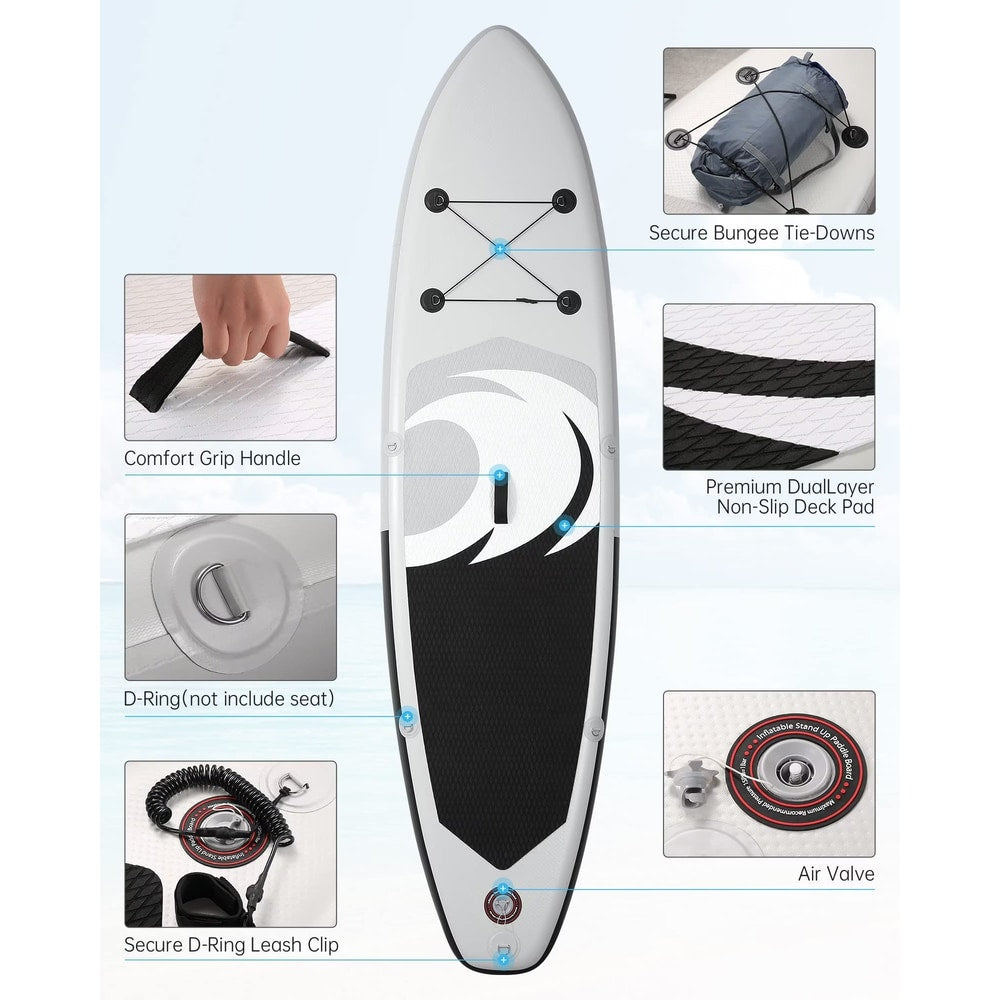 Paddle Board Inflatable 6In Hick Board with Accessories with Fast Pumping for Adults