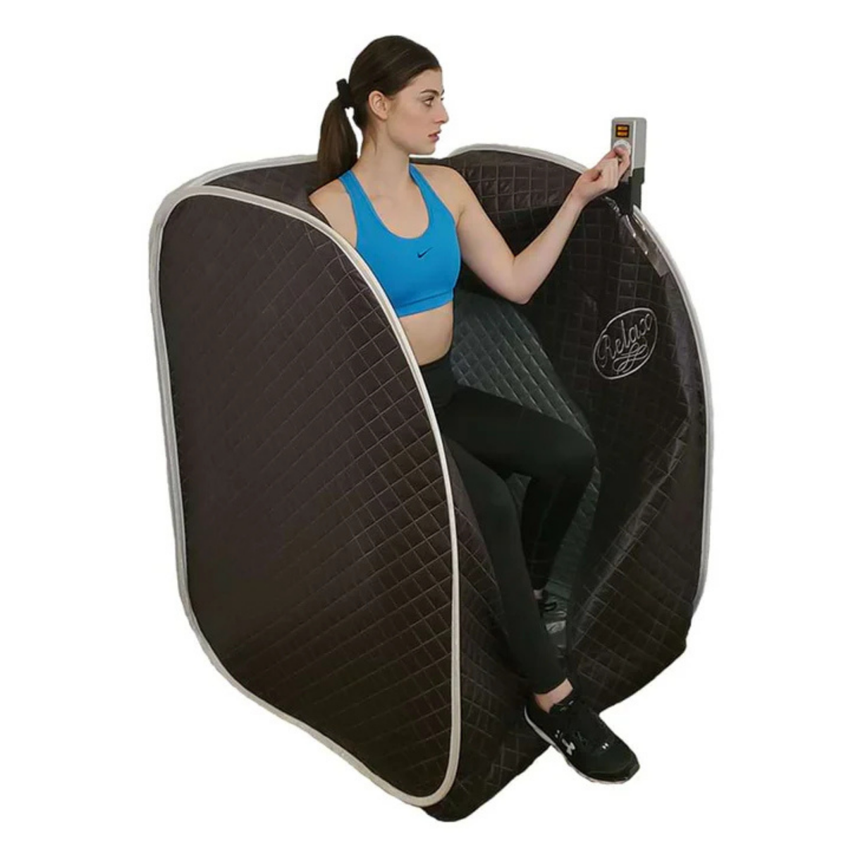 Relax Black Pro Portable Far Infrared Sauna | Dual FIR System, Silver-Lined Tent, Fast Heat-Up