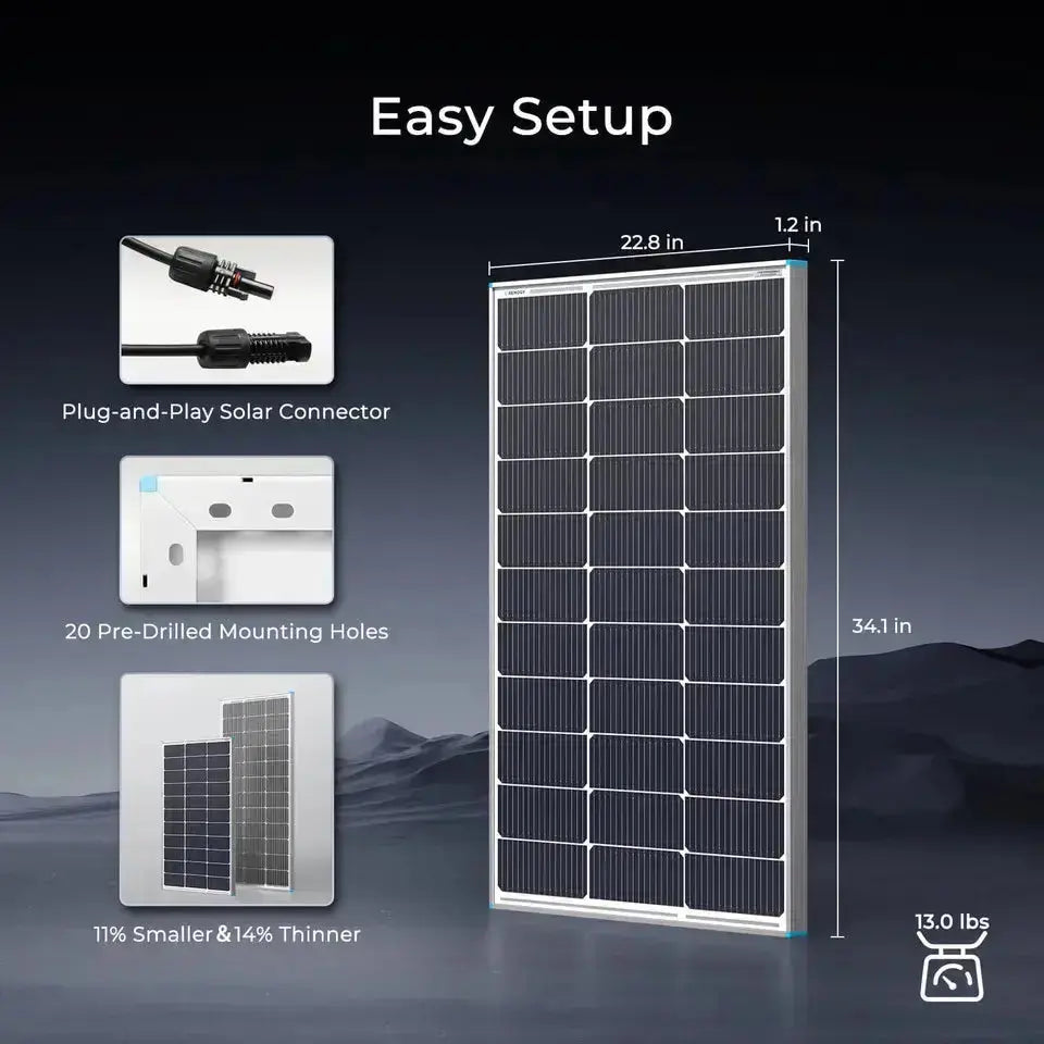 Renogy 400W 12V Complete Solar Kit with 2.4kWh Batteries - view 6