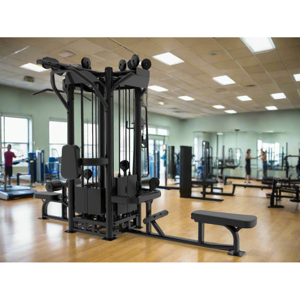 Selectorized 4 Station Jungle Gym Machine with 4x Weight Stacks (New)