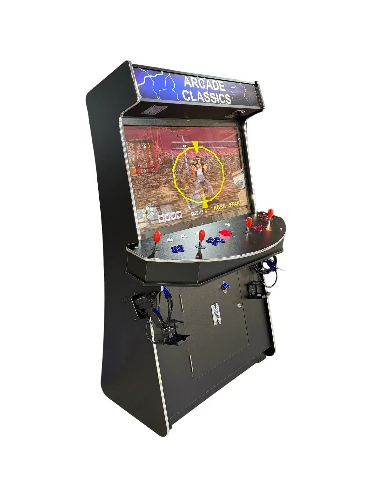 4 Player Standup 43 inch Screen with 2 shooting guns Arcade Machine 4600 Retro Multi Cade Games