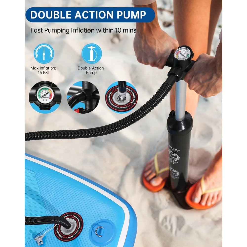 Inflatable Paddle Board Stand up Paddle Board 6 in Thick with Sup Accessories and Carry Bag and Fast Pumping for Adults and Youth