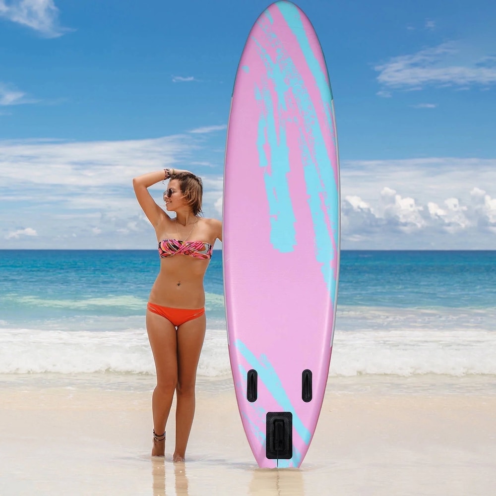 11' Inflatable Stand up Paddle Board 6" Thick with Premium SUP Paddle Board Accessories for All Skill Levels , Pink