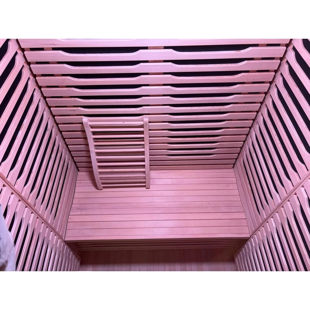 Blisspod | Milano | Full Spectrum Sauna | Canadian Hemlock Wood | Ultra Low EMF | 5 Far Infrared & 1 Red Glass Heater | Chromotherapy | Upto 2 Person