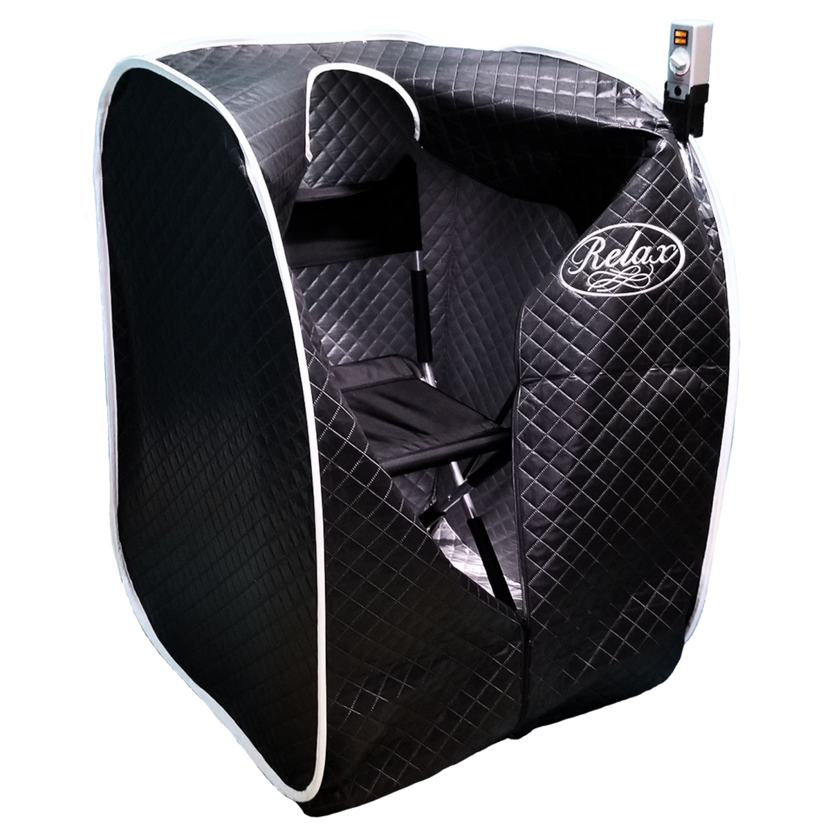 Relax Black Pro Portable Far Infrared Sauna | Dual FIR System, Silver-Lined Tent, Fast Heat-Up