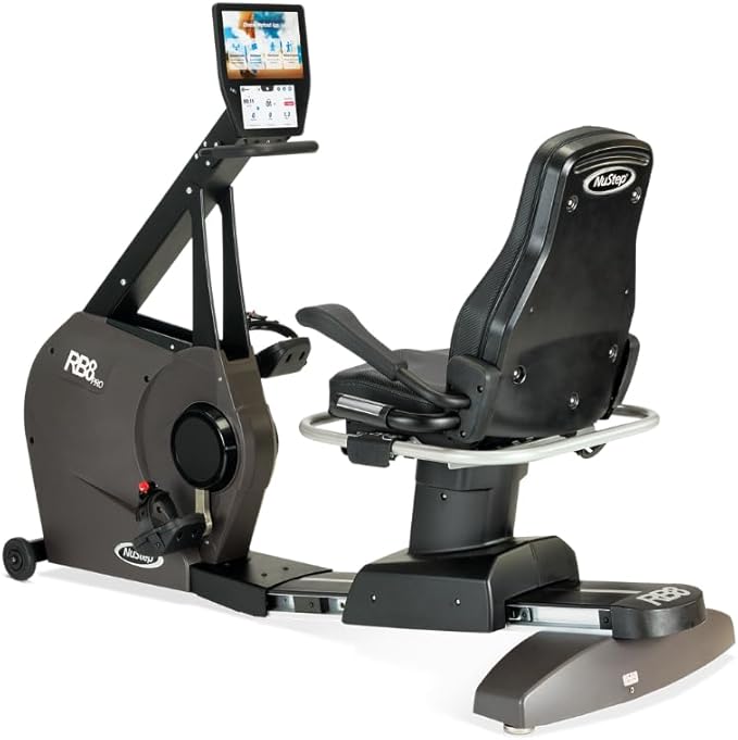 RB8MAX Recumbent Exercise Bike, Gray, Low-Impact Exercise